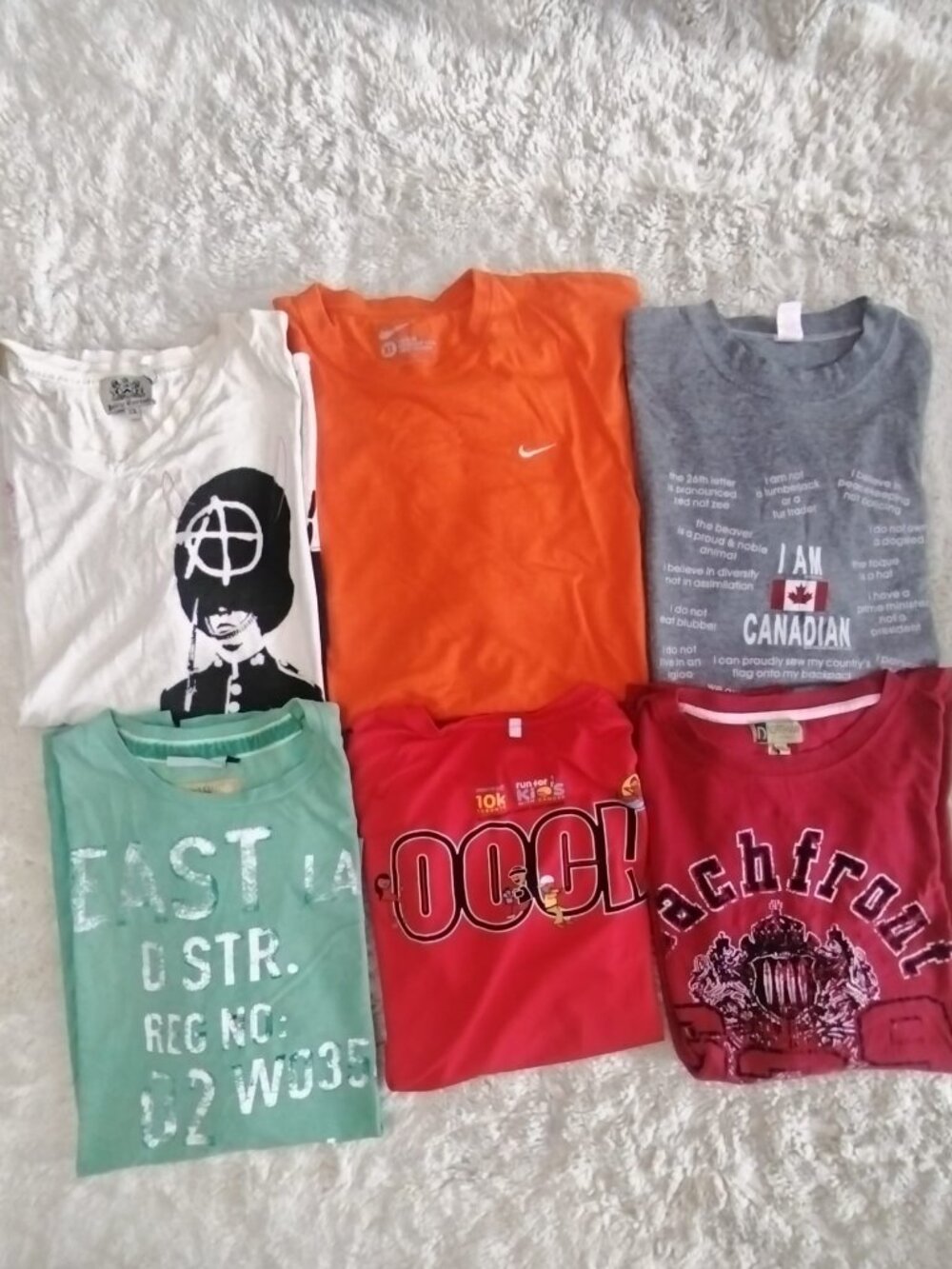 6 Mens T-Shirts Nike Dri-Fit Juicy Couture Angelo Litrico Athletic Tees XL 2XL